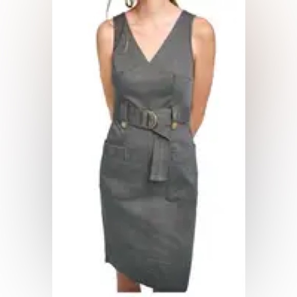 Anthropologie utility dress  Gray nwt - Picture 3 of 12